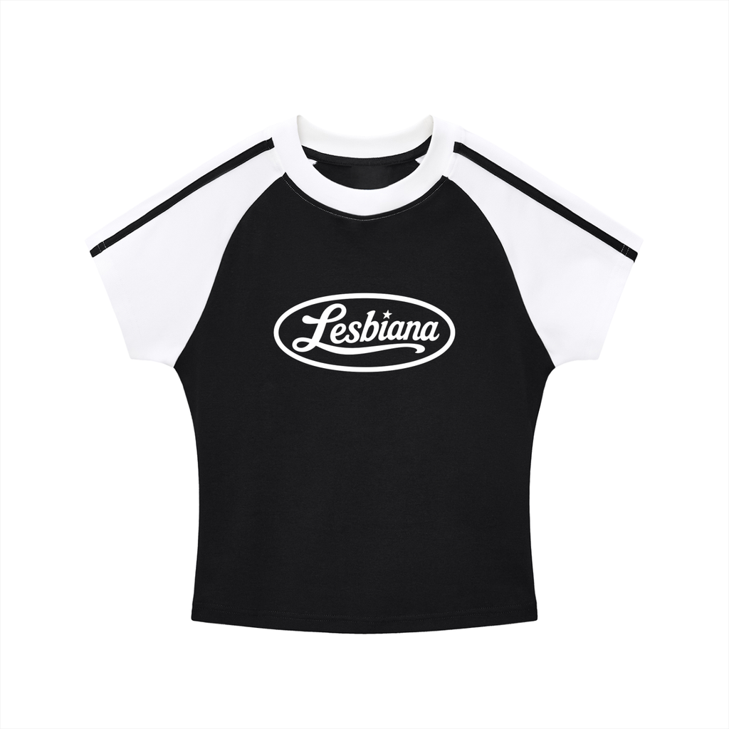 Contrast Stripes Bodycon Raglan  Sleeve T-Shirt
